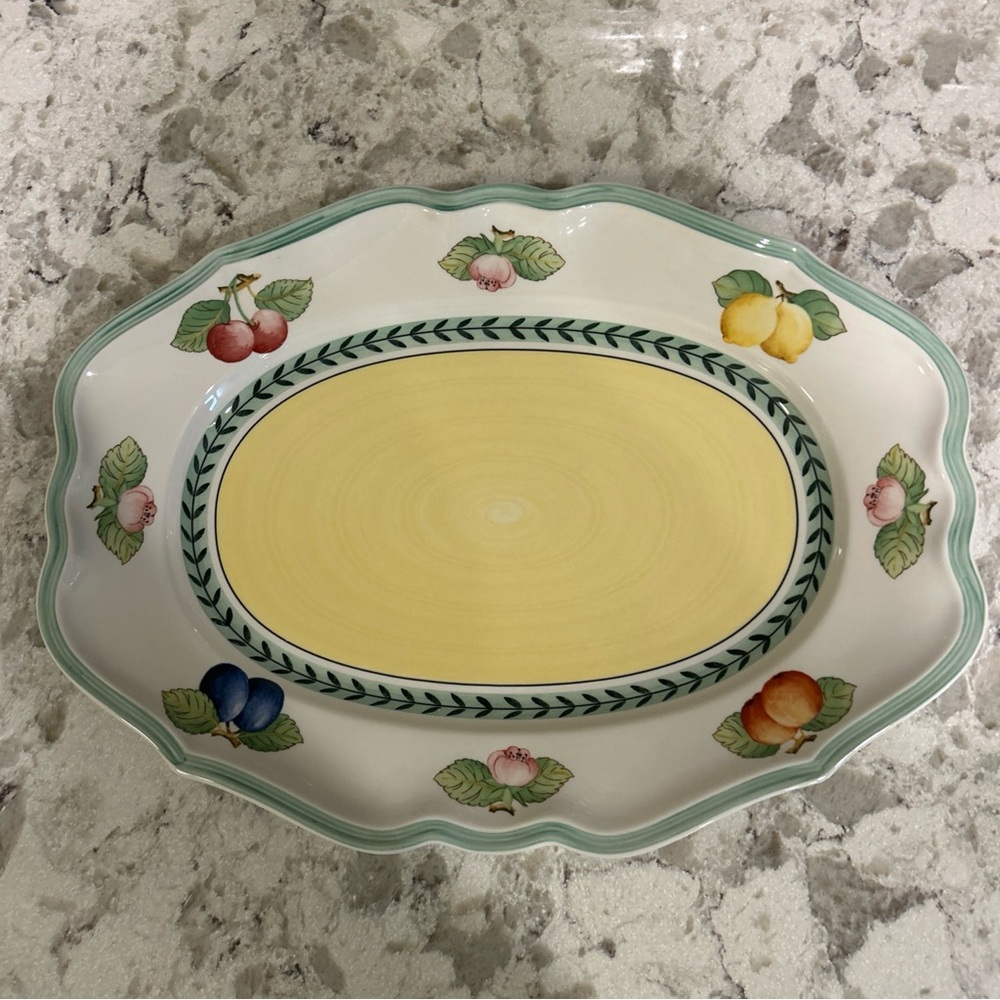 Villeroy & Boch French Garden Fleurence Large Oval Serving Platter 14 1/4"x10” W